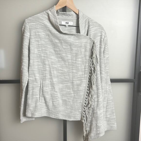 JACK BY BB DAKOTA ALPINE FRINGE COTTON CARDIGAN Size Small - Picture 1 of 9